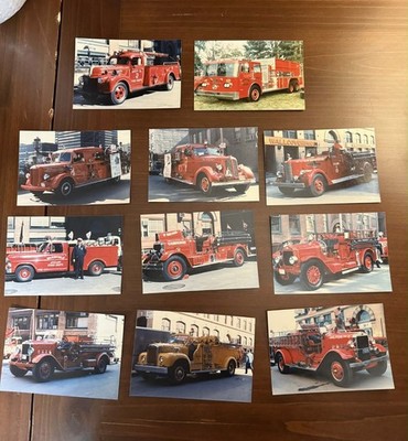Miscellaneous Massachusetts Fire Truck Parade Photos Lot Of (11)