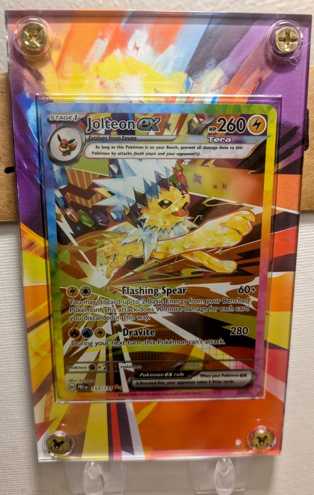 Pokemon Card Jolteon EX SIR 153/131 Prismatic Evolutions Pokemon Card Jolteon EX SIR 153/131 Prismatic Evolutions