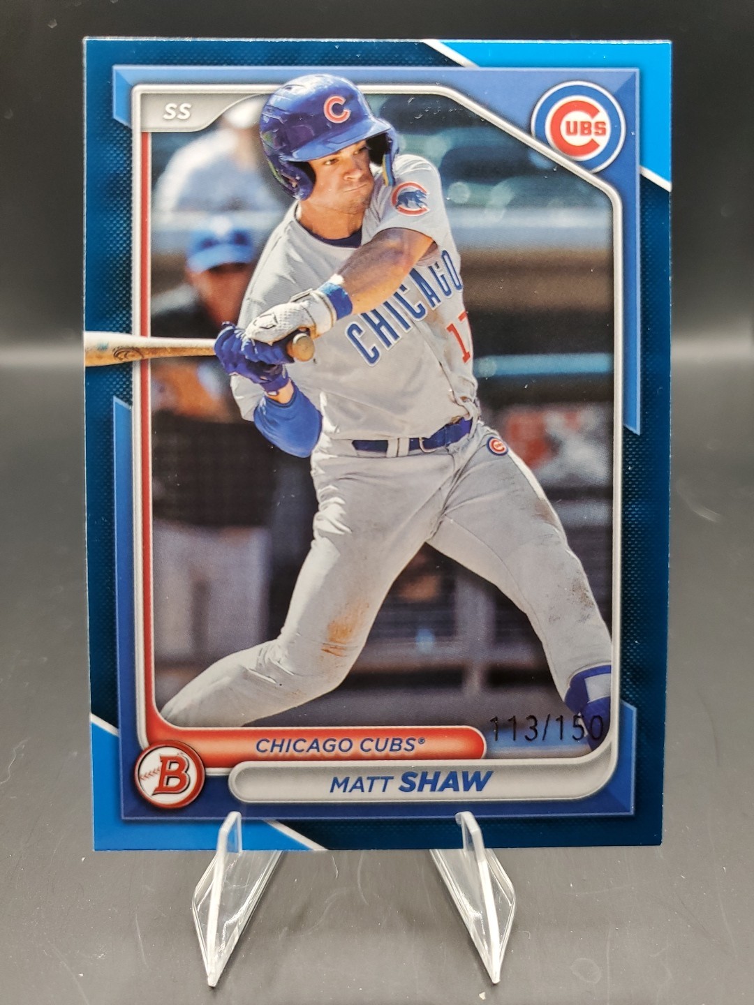 2024 Bowman - Prospects Matt Shaw #BP-30 Blue Pattern /125 (RC)