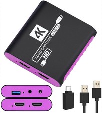 Capture Card for Nintendo Switch with 4K Pass-Through, USB3.0 1080P 60FPS HDMI V