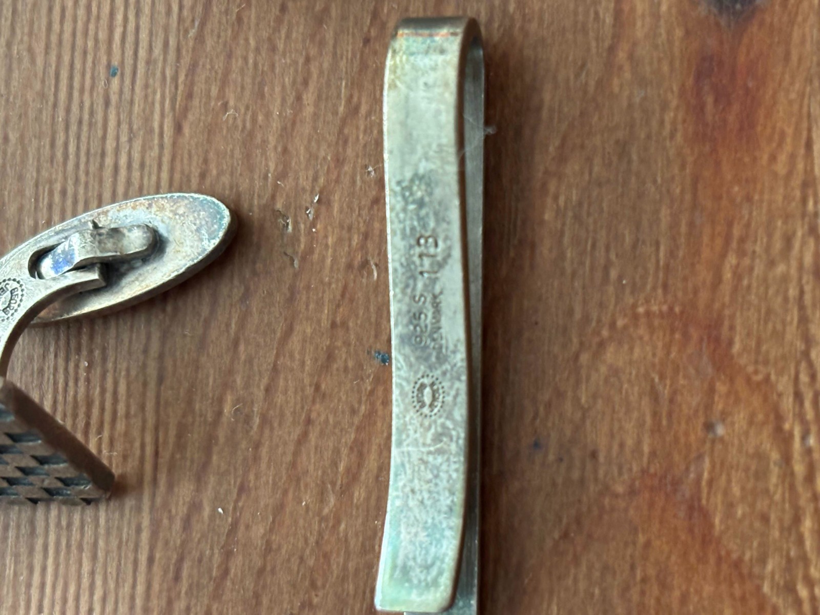 Georg Jensen Rectangular Cufflinks & Tie Clip Set… - image 5