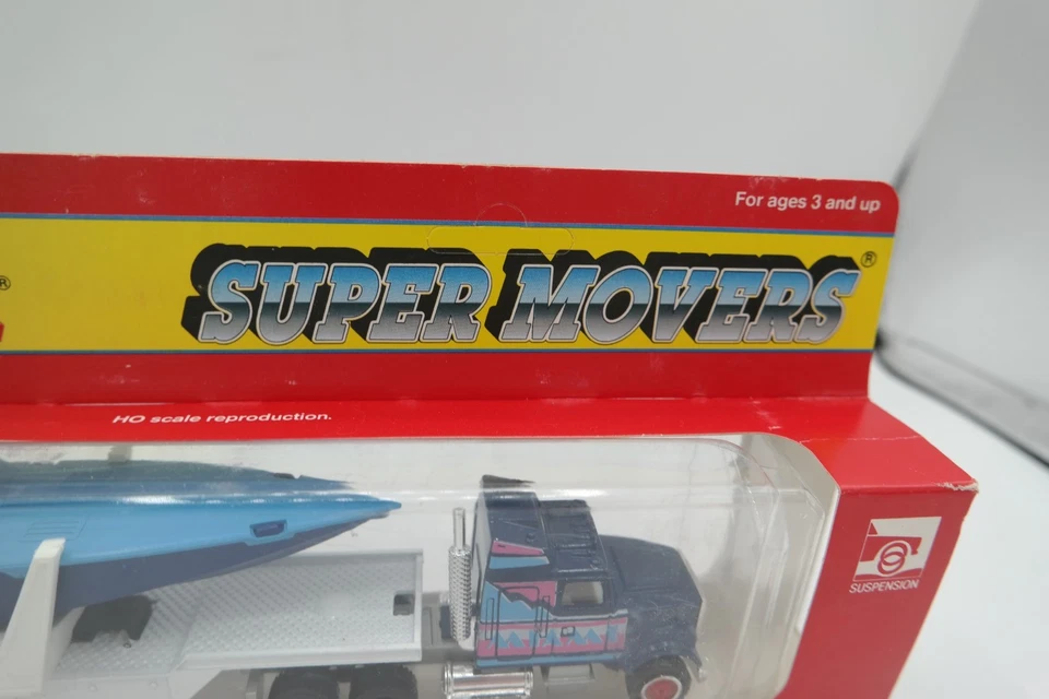 Vintage MAJORETTE Super Mover '613' Miami Yacht Tractor Trailer 'Unpunched' NIB - Image 3 of 4
