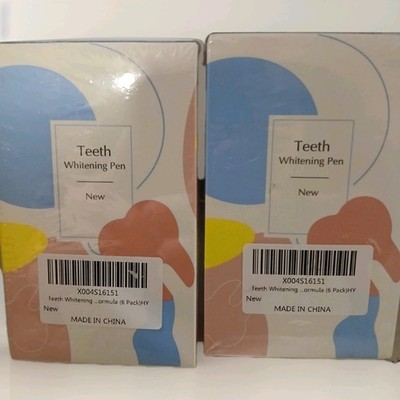 Teeth Whitening Pen Menthol Flavor 6 Pack Clean Stain Remove Yellow Desalinate