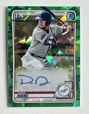 Drew Avans 2020 Bowman Chrome - Autographs #CPA-DA Green Atomic Refractor /99