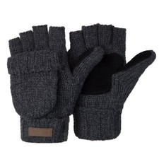 Winter Knitted Convertible Fingerless Gloves Wool Mittens Warm Mitten Glove f...