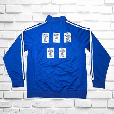 Kansas Jayhawks Adidas Champions Edition Full-Zip Track Jacket Medium Blue EUC