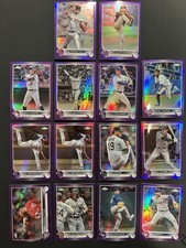 2022 Topps Chrome Update Purple Refractor 14-Card Lot 