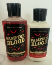 Bath  Body Works Vampire Blood Body Wash  Lotion 2 Pc Set NEW Halloween