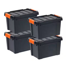 5 Gal. Heavy-Duty Stackable Storage Tote Set of 4
