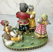 2002 Demdaco Woodsong EVERLASTING LOVE Woodland Wedding Figurine Scene 6x7.5 in