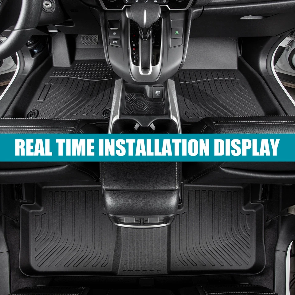 All Weather Floor Mats FloorLiner for 2023-2025 Kia Niro - 1st & 2nd Row Black - Изображение 3 из 4