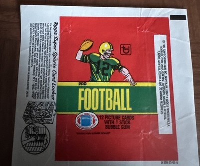 1980 Topps Football NFL Empty Wax Wrapper GET EVERY 4TH FREE