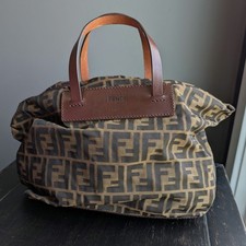Fendi Zucca Canvas Foldable Tote Bag Purse