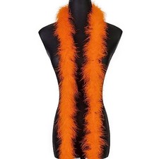 2 Yards Orange Fluffy Marabou Feather Boa for DIY Craft Sewing 20g Orange 011
