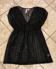 NWOT BLACK LACE BEACH COVER-UP BY MIKEN SIZE LARGE