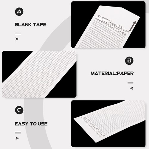 10 Pcs Music Box Paper Tape Scrapbook Sheet Hand Crank Movement White - Picture 7 of 12