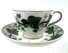 Wedgwood of Etruria  Barlaston Napoleon Ivy Cup  Saucer - Beautiful 