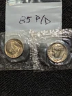 1985 P/D Roosevelt Dime set from Mint set