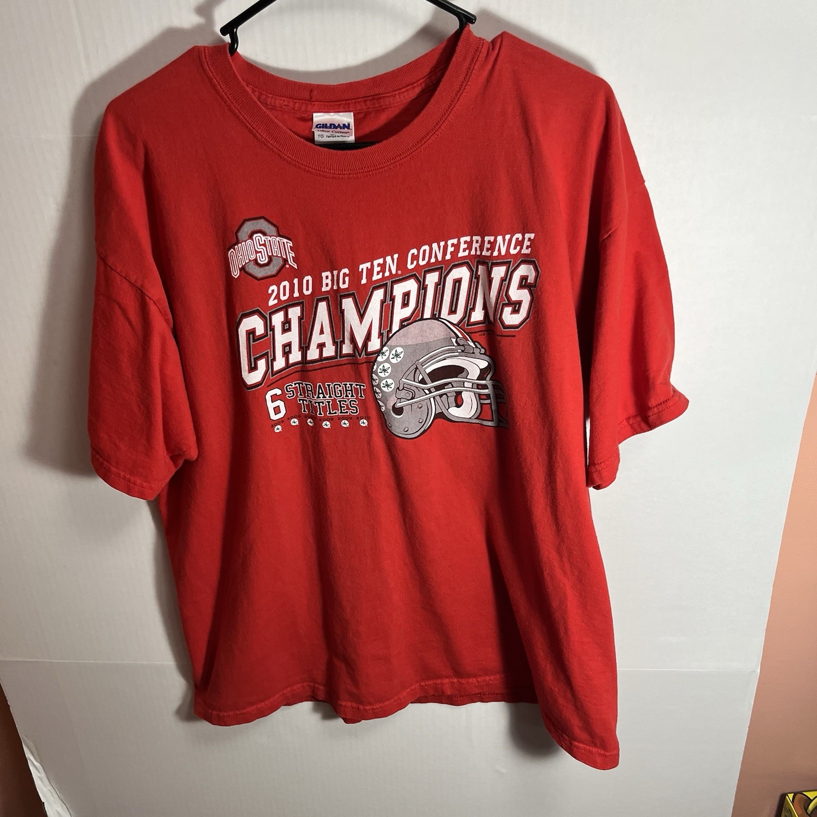 Vintage Ohio State Shirt Men’s Xl Red Y2K Buckeyes NCAA Collegiate College