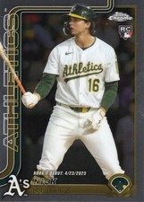 2025 Topps Chrome Update #USC180 Nick Kurtz RC Rookie Oakland Athletics