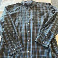 Men's long-sleeve CHAPS shirt - green/blue/red/white - XXL