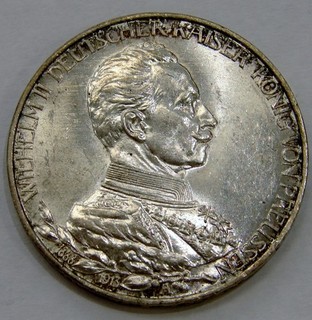Germany Prussia 1913 A Silver 3 Mark KM# 535