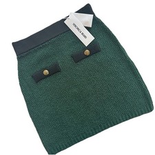 Veronica Beard Rivka Boucle Knit Pine Green Mini Skirt-XS-Quiet Luxury Designer