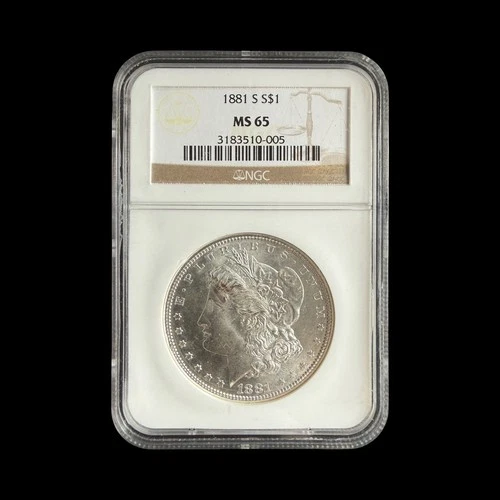 1881-S Morgan Silver Dollar $1 NGC MS65 - 0377