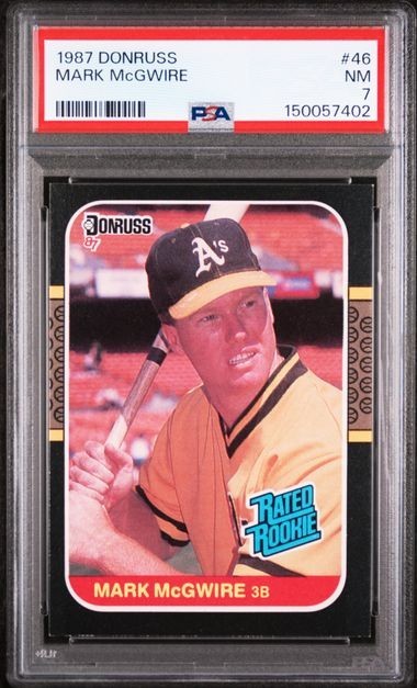 1987 Donruss - Rated Rookie Mark McGwire #46  PSA 7 NM