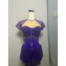 Purple Rhinestone Figure Skating Dress Perfect for competition Size XS