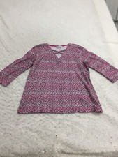 Rebecca Malone Top Womens M Medium Pink Multi...