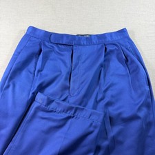 Ralph Lauren Polo Sport Trousers Womens 10 Blue Pleated Wide Leg Vintage