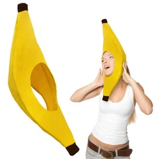 Adult Cosplay Food Yellow Banana Hat Food Fruit Halloween Costume Accessory