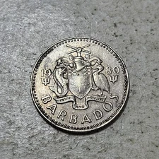 BARBADOS 🇧🇧 25 CENTS COIN 1980