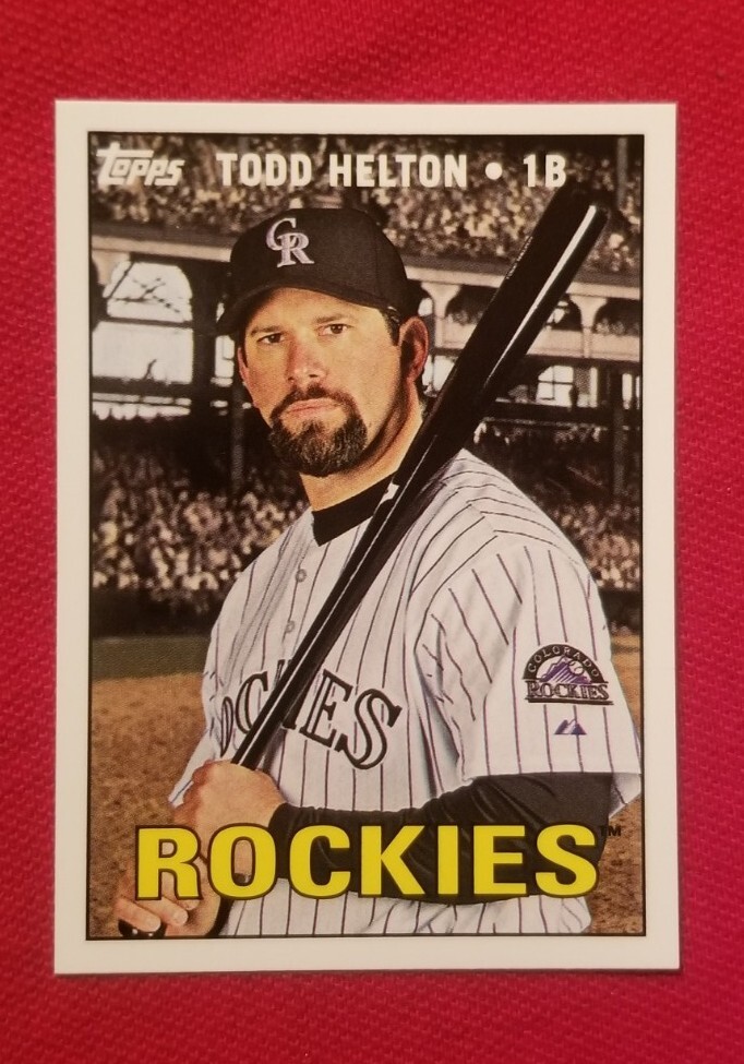 2007 Topps Walmart Todd Helton #WM23 1967 Topps Design Colorado Rockies