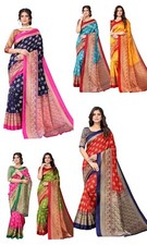 Women's Art Silk Sarees with Blouse Material