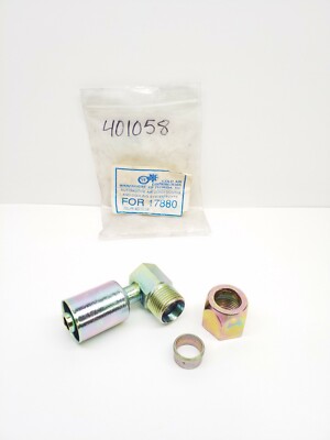 401058 Cold Air Distributors - A/C Compression Fitting 90 Degree Beadlock #10