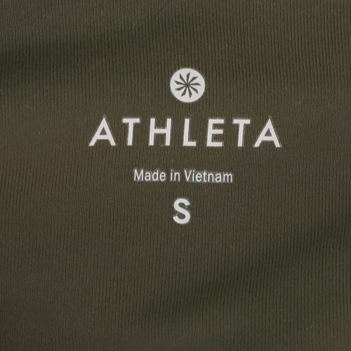 ATHLETA Cintura Alta Potente Brillo Apretado S Moto Antiguo Bosque Verde Edgy Usado en Excelente Condición B6 - Imagen 5 de 6