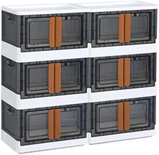 Storage Cabinet - Storage Containers, Plastic Shelves Organizer, Folding Storage