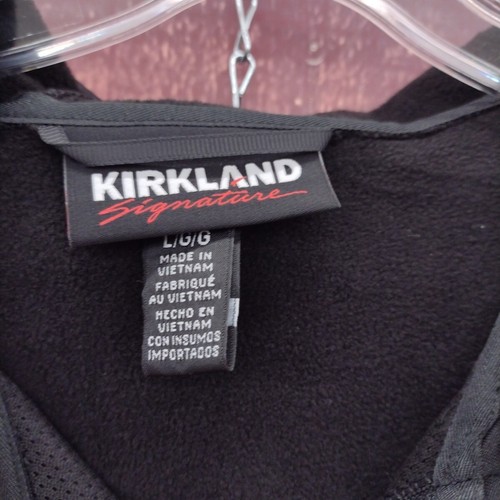Kirkland Signature Mens Black Hooded Fleece Jacket Size Large - Picture 6 of 12