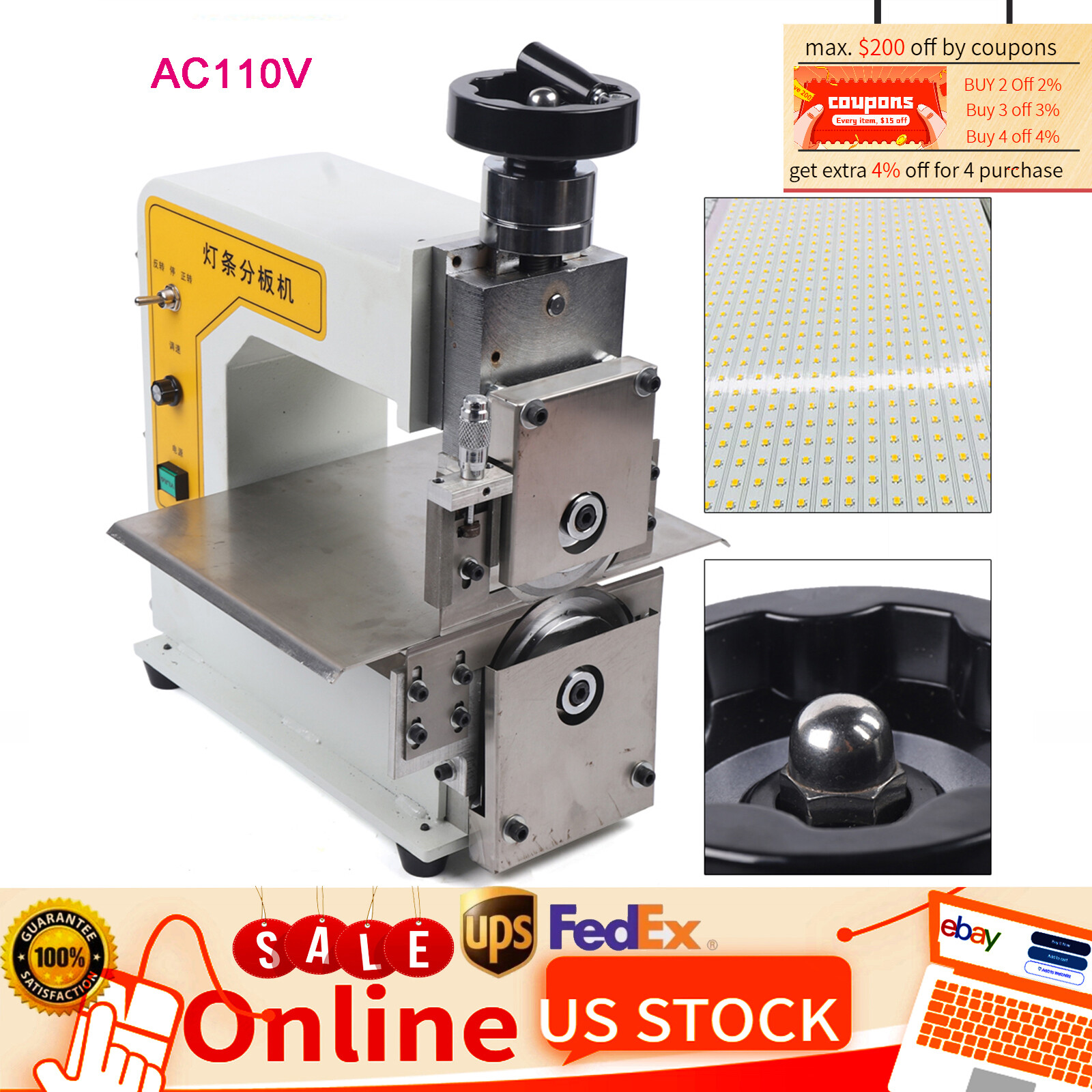 V Cut Groove PCB Separating Separator V-Cut Groove Separator Cutting Machine NEW