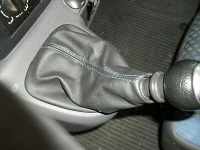 Couvre-levier de vitesses Fiat Scudo Mk2 270-272 (2007-2015) Véritable Cuir Noir - Photo 1/2