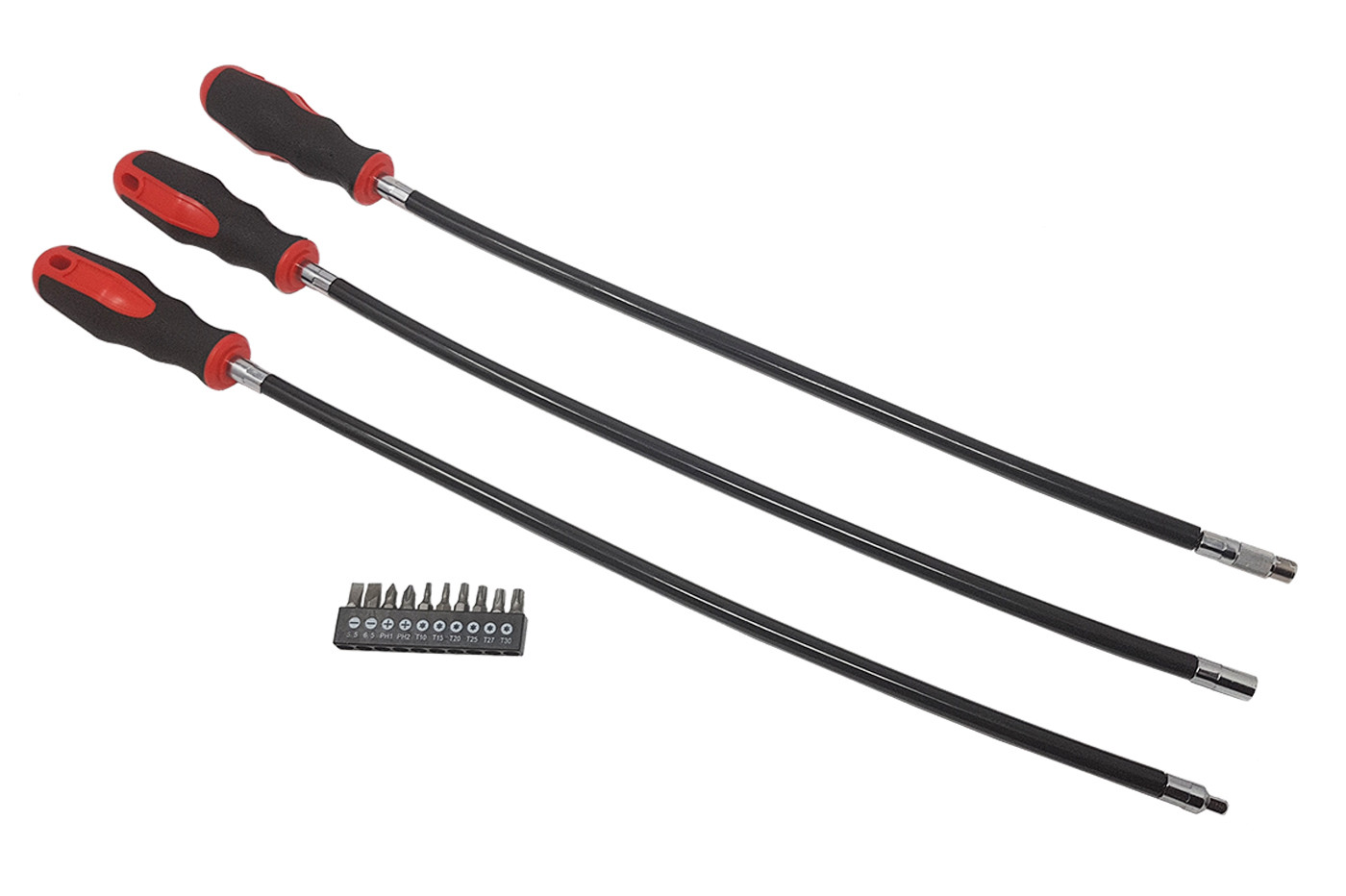Set 3 cacciaviti giravite extra lunghi Flessibile kit punte varie