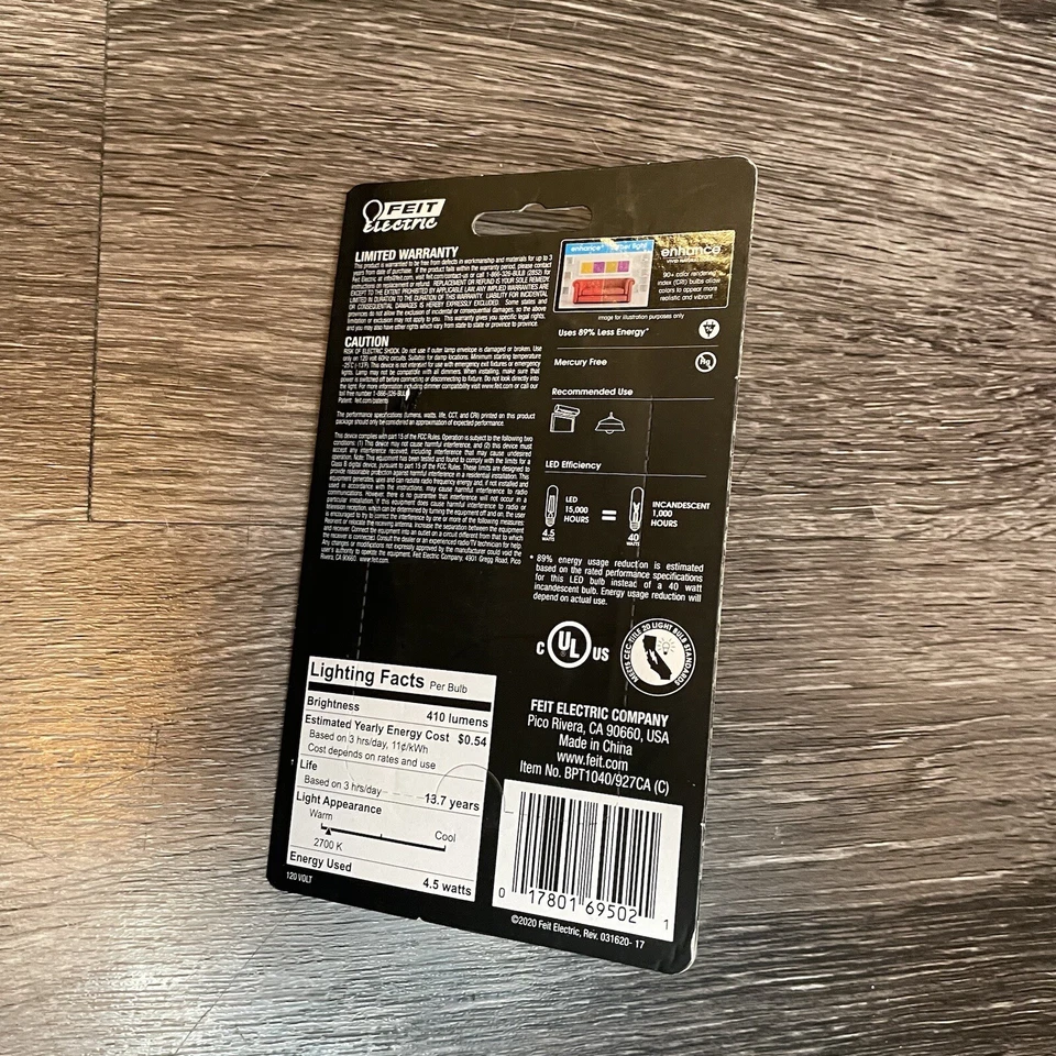 FEIT Electric 45 watts T10 LED Bulb 400 lumens Soft White 40 Watt Tubular - Image 2 of 2