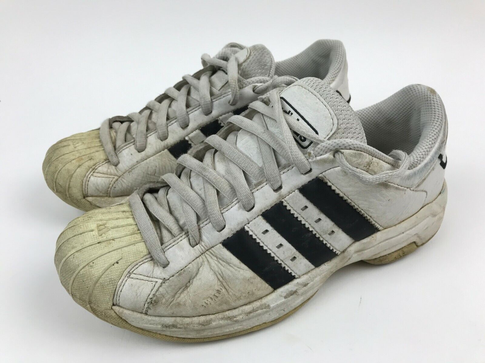 Arábica Reina Traición ADIDAS Superstar Basketball Sneakers 3 Stripe Shoes Mens Size 7.5 White SS  | eBay