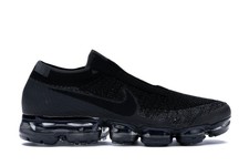vapormax black no laces