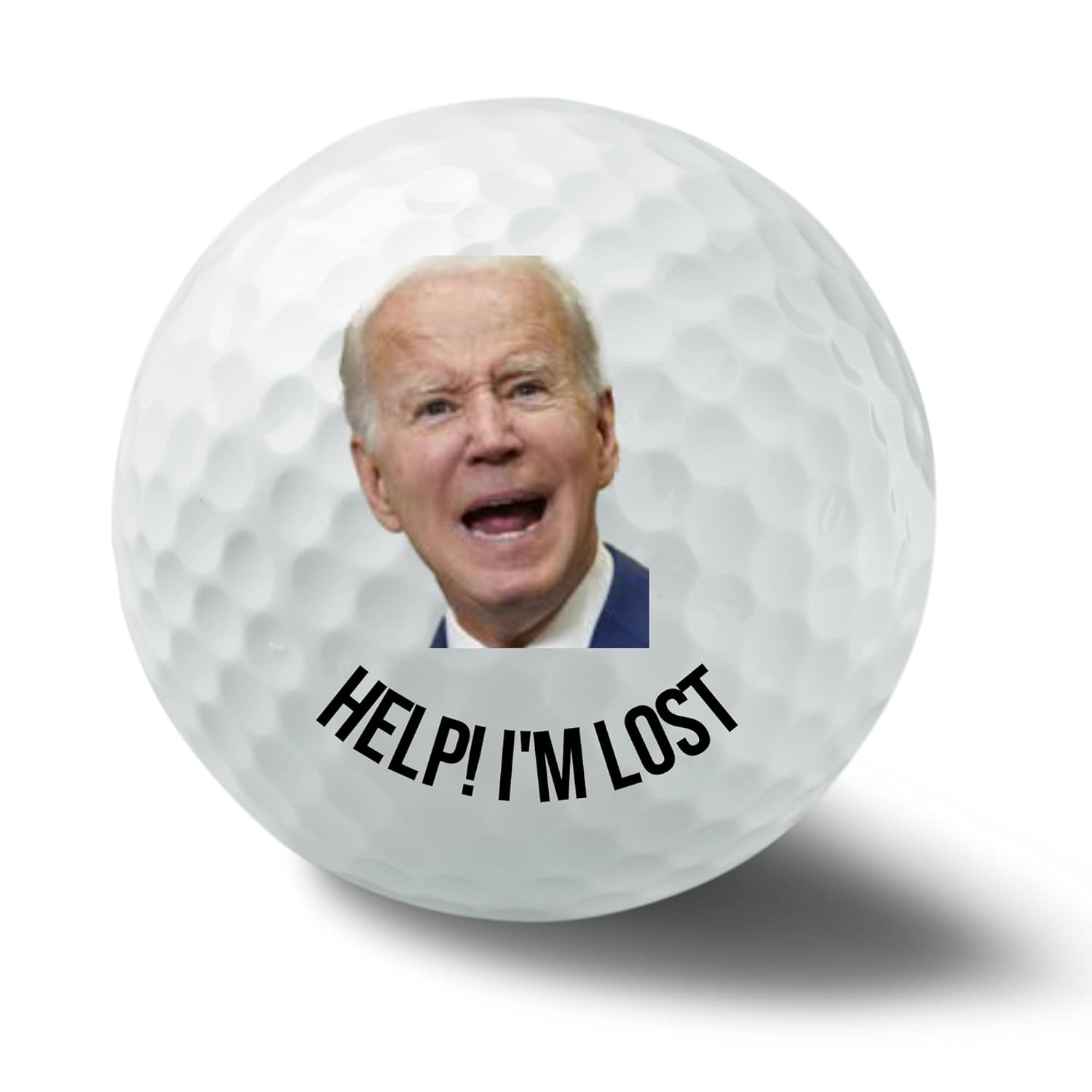 Help I'M Lost Joe Biden Golf Ball, Funny Joe Biden Golf Ball, Golf Ball