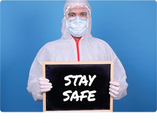 STAY SAFE | Adhesive Vinyl Sign Decal