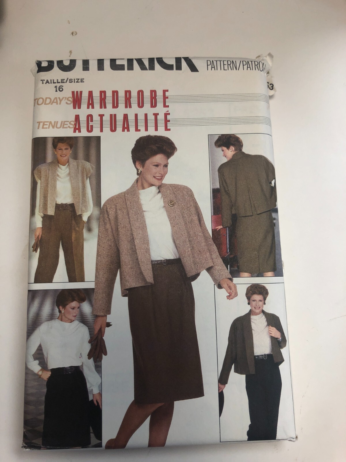 Butterick 6253 pattern, Misses Office Wardrobe, 5 pieces, Size 16 UNCUT