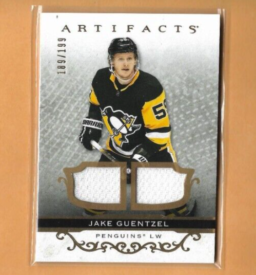 2021-22 Upper Deck Artifacts Jake Guentzel/199, Gold Material